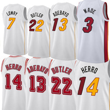 热火队韦德巴特勒阿德巴约希罗球衣复古篮球服詹姆斯外贸货源背心