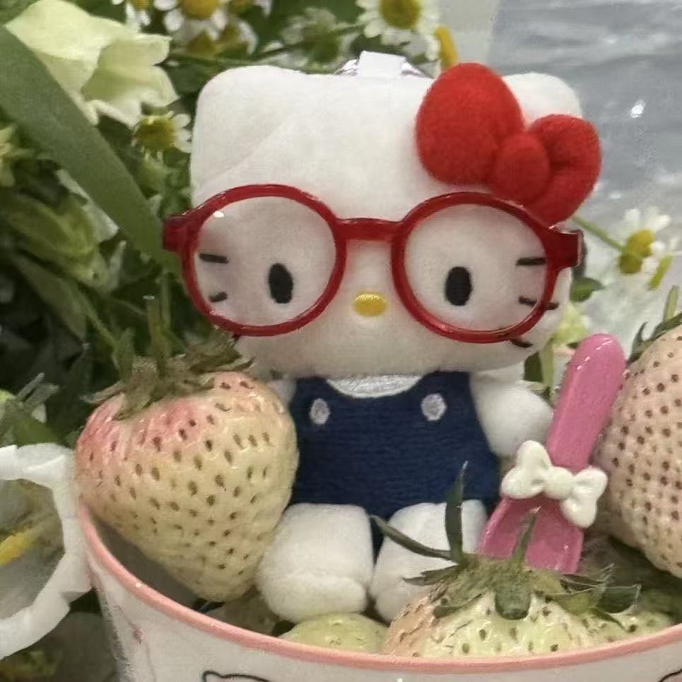 Leopard Print Kt Cat Pendant New Female Sexy Style Hello Kitty School Bag Keychain Bag Pendant Doll Doll Gift