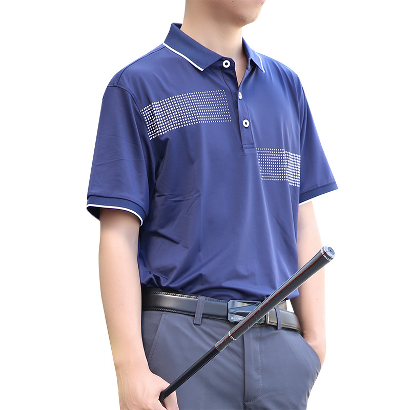 Golf fitness camiseta de secado rápido de manga corta de solapa deportes Polo camisa de los hombres 2024 nueva fábrica de verano al por mayor