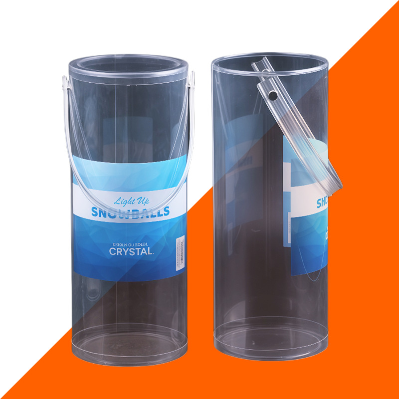 厂家直供pvc透明圆筒制作pet卷边印刷筒透明塑料玩具筒尺寸印刷可