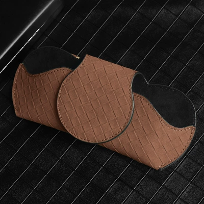 Glasses Case Car Interior – Car Glasses Clip/Bill Clip - brown