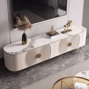 American Style TV Cabinet Coffee Table Combination Post-modern Simple Light Luxury Living Room TV Cabinet High Hong Kong Style Rock Floor Cabinet