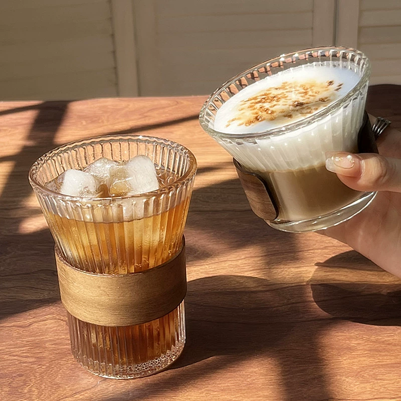 Coffee high quality sophisticated glass tea cup, American style, high-quality style