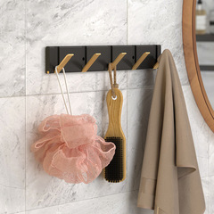 衛生間掛鈎粘膠牆壁掛衣服太空鋁牆上衣架廁所浴室門後免打孔鈎子