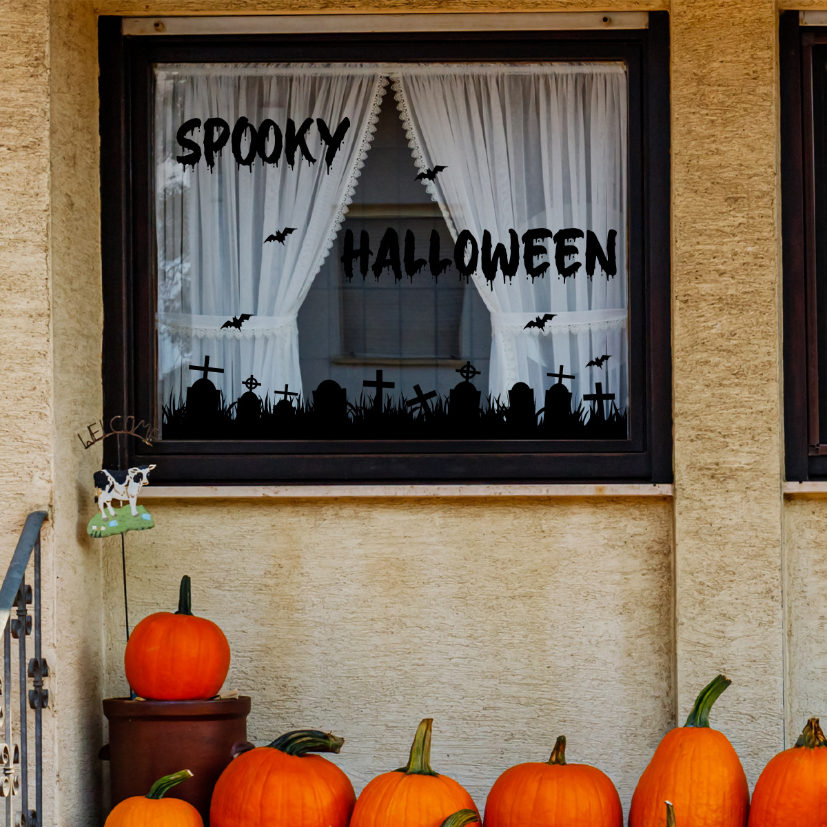 Naklejka ścienna halloween dekoracja okienna do domu_voghion.com