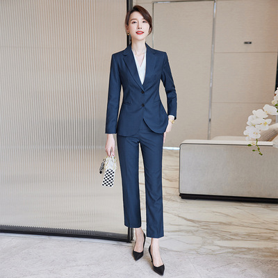 西装套装女春秋高端职业正装气质女神范白领通勤商务休闲西服外套