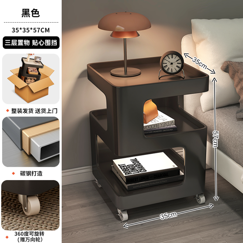 Taberna de cama de hierro forjado nicho de diseño dormitorio doméstico 2025 explosión creativo pequeño estante de cabecera sin formaldehído image 15