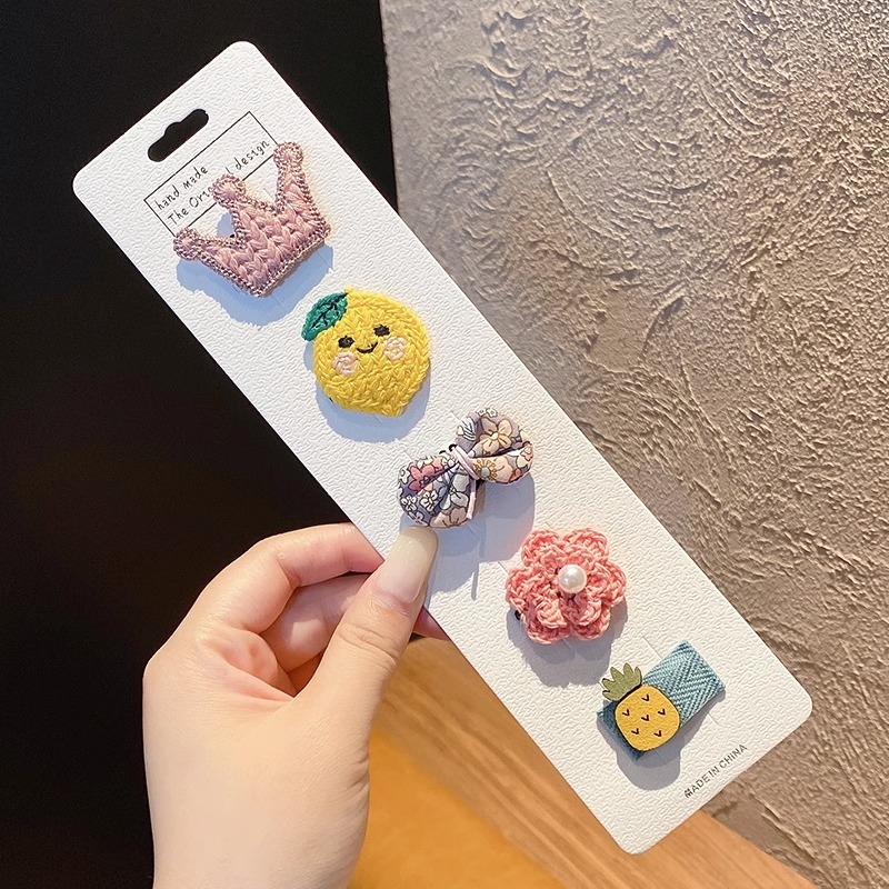 Horquilla de seguridad infantil para niños lindo súper lindo no duele el pelo del bebé clip de sudor niña bebé horquilla de tela completa