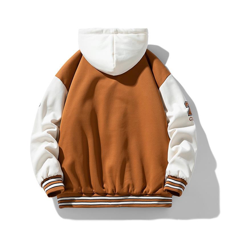 Herrenbekleidung Frühling und Herbst Baseballjacke im Hong Kong-Stil für Herren, lässige Oberteile, hübscher, trendiger, lockerer Mantel für Herren, hübsche Freizeit_voghion.com