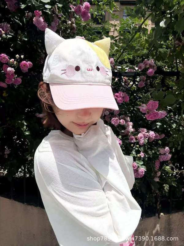 甜美可爱小鱼猫咪贝雷帽女卡通显脸小百搭八角帽可爱俏皮画家帽子|undefined
