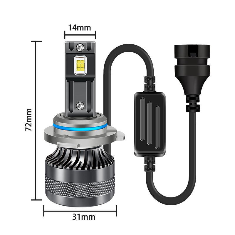 Mayorista transfronterizo de automóviles led faro alto H1H7 alto 9005 alto y cercano en un H4 instalado no destructivo led faro