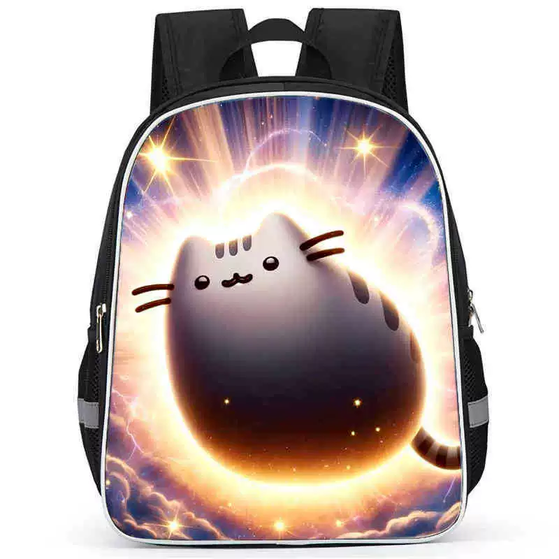 Рюкзак учебный Pusheen Fat Jimao с принтом периферийного типа, через стекло, зарубежная торговля, школьный рюкзак