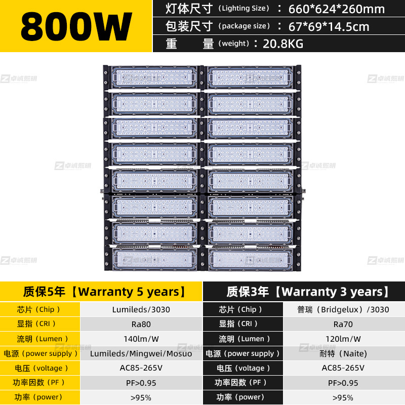 16 modules 800w