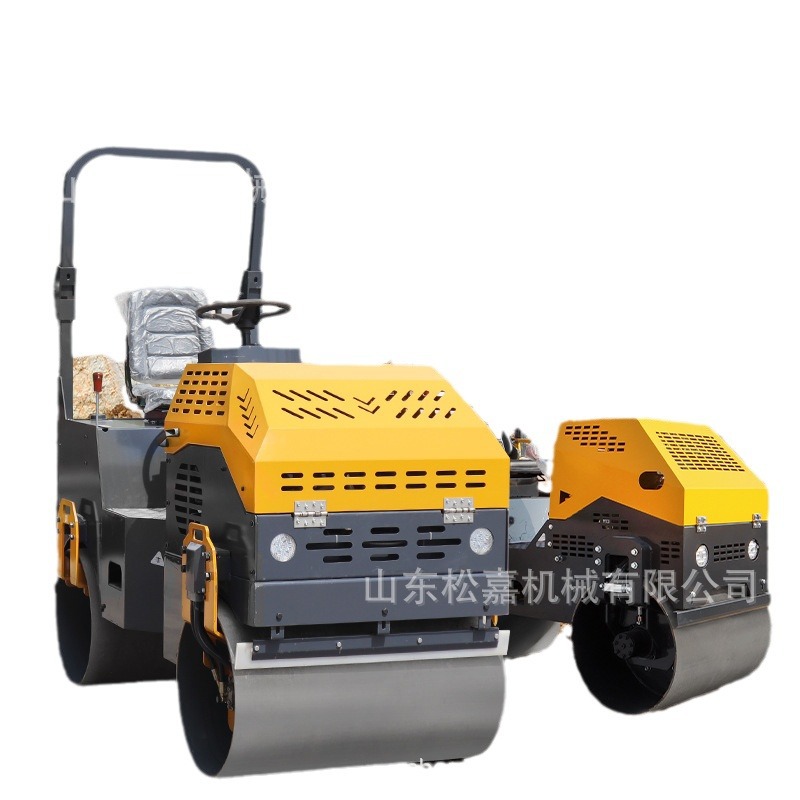 Rodillos de acero dobles fabricantes de rodillos de carretera pequeños rodillos de una sola rueda 1 tonelada 2 toneladas rodillos vibratorios de conducción