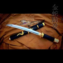 龙泉市刀剑高锰钢手工锻打短刀日式肋差户外一体武士刃小刀未开刃