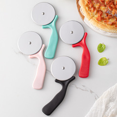Plastic handle small cookie cutter, round stainless steel pizza wheel cutter, roller cookie cutter ring cutter