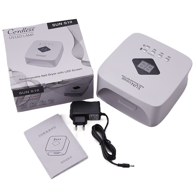 Lámpara de manicura transfronteriza 120W alta potencia almacenamiento de manicura luz de terapia de luz gran espacio mano y pie doble uso manicura luz horneada al por mayor