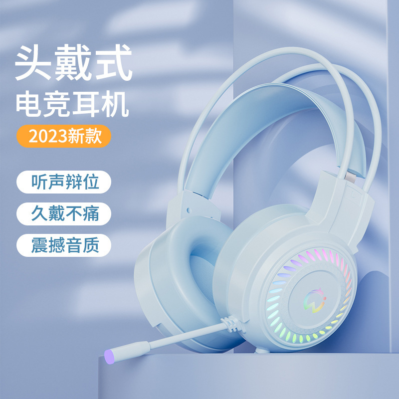 Computer Headset USB Wired Headset with Microphone for Desktop and Laptop 7.1 Channel Dedicated for E-Sports Games