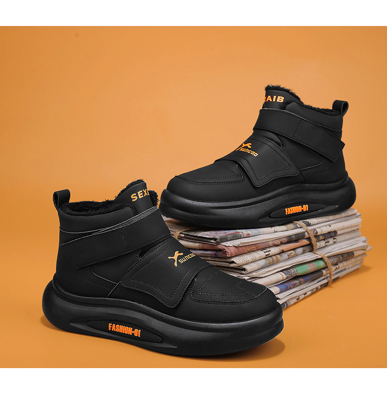Snow men 2024 nuovo inverno velluto bianco scarpe sportive uomo esterno freddo antivento e caldo cotone stivali_voghion.com