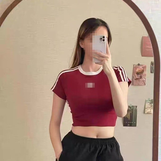 夏季新款弹力棉短装短袖t恤显瘦上衣美式潮流小个子百搭女上衣|undefined
