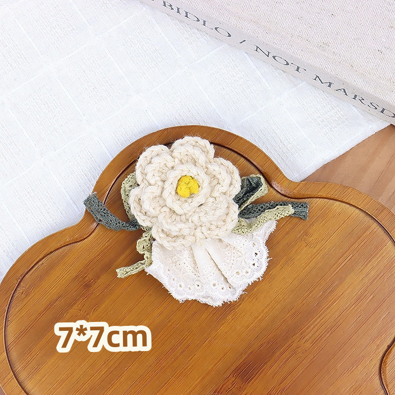 森ガール甘くてかわいいリネンレース花多用途刺繍花アクセサリーブローチ衣類アクセサリー|undefined