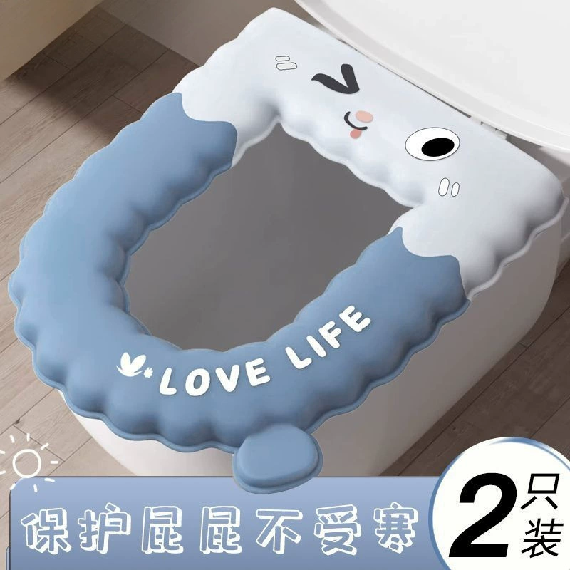 Коврик для унитаза, моющийся, бытовой, водонепроницаемый, не требующий мытья, четырехсезонный, универсальный клейкий коврик для сиденья, крышка для унитаза, кольцо для сиденья, наклейка с принтом