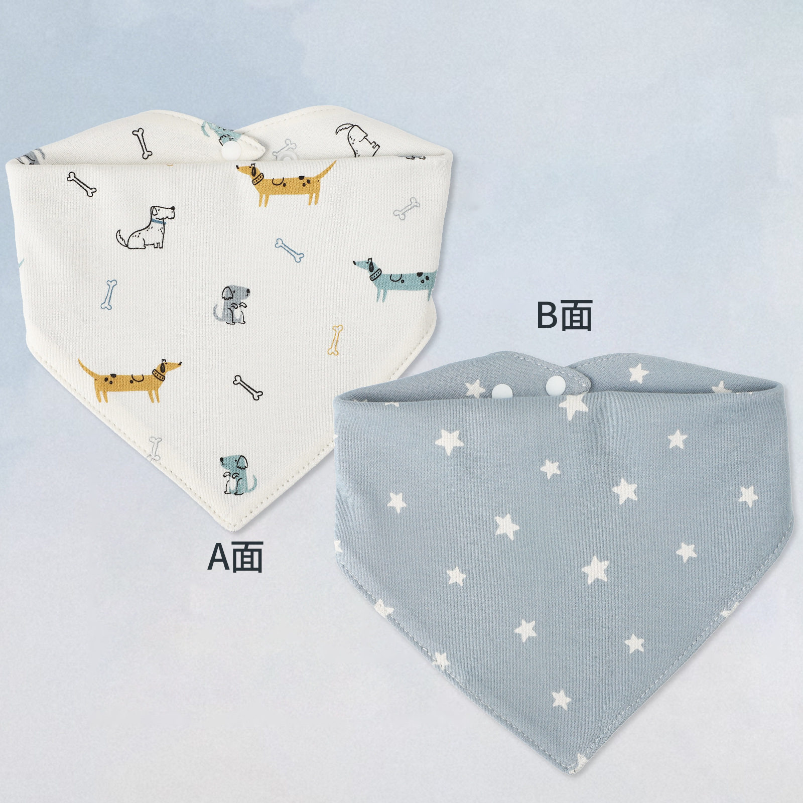 Yin Xiuli toalla de saliva de bebé de algodón con estampado de doble cara bufanda de saliva triangular para bebé bufanda babero babero transfronterizo