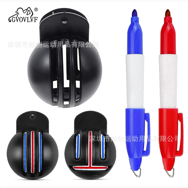 高尔夫球划线器三线T型封闭球形画线器黑色夹球画球器golf用品|undefined