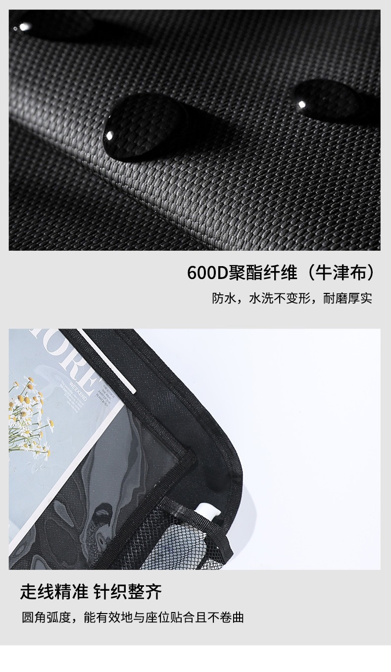 Multifunctional Oxford Cloth Car Storage Box, Foldable Trunk Storage Box, Divided and Reinforced Storage Box