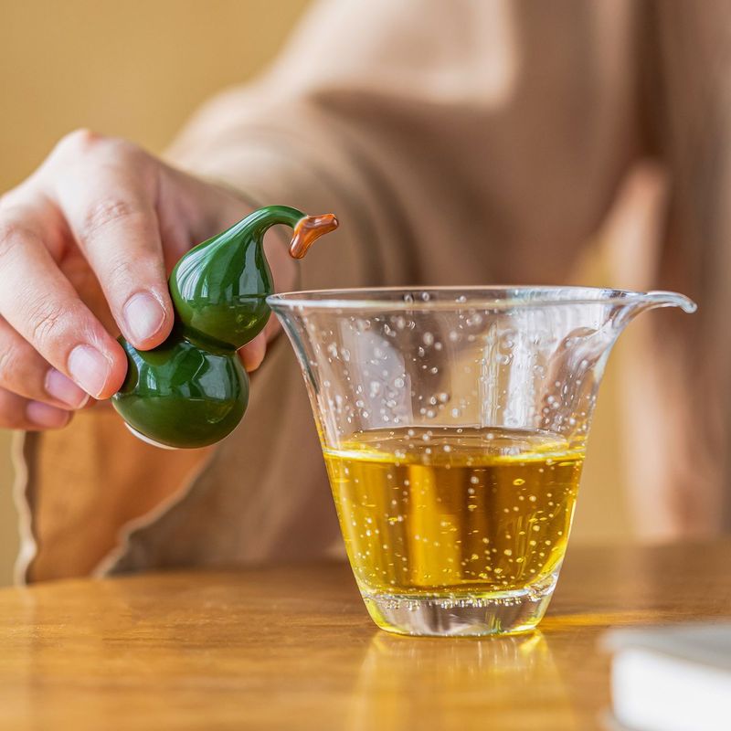 创意挂杯葫芦福光葫现茶玩摆件茶桌茶道陶瓷小茶玩家用茶道配件|undefined