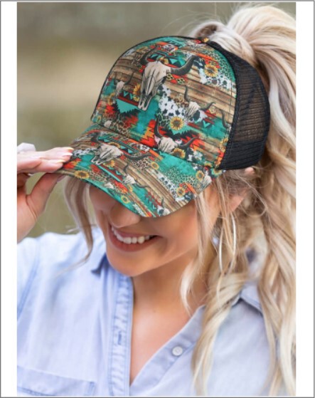 Foreign trade explosions hat printing opening cross ponytail cap color graffiti sunshade sunscreen cap baseball cap Women