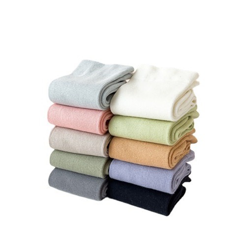 Calcetines de color sólido calcetines de confinamiento de boca suelta de algodón calcetines de pila de media pantorrilla para mujeres al por mayor calcetines de algodón largos transpirables de estilo japonés