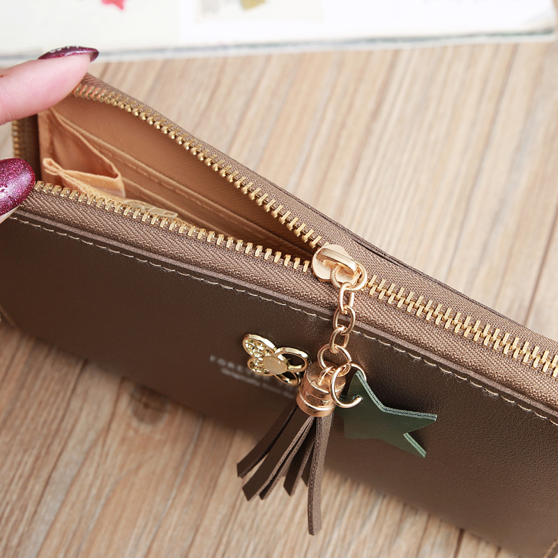 Korean Mid-length Four-leaf Zipper Multi-card Wallet Wholesale display picture 1