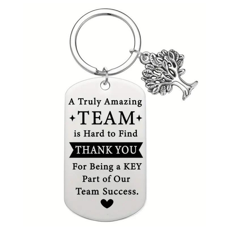 跨境热销不锈钢钥匙扣 送家人朋友刻字钥匙扣 感恩励志答谢礼物