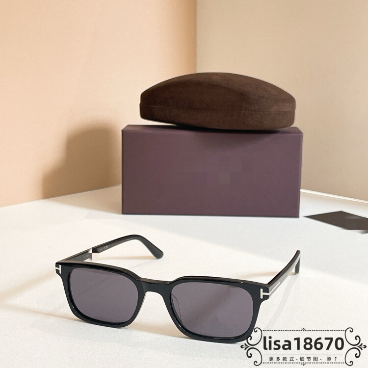 Tom's Fashion Square Frame Sunglasses for Women, European and American Style, Celebrity-Inspired Acetate Sunglasses for Men, Model Tf1300