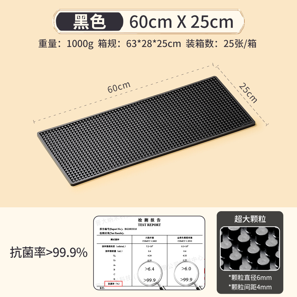 블랙 [60*25cm] 초대형 입자丨항균 소재