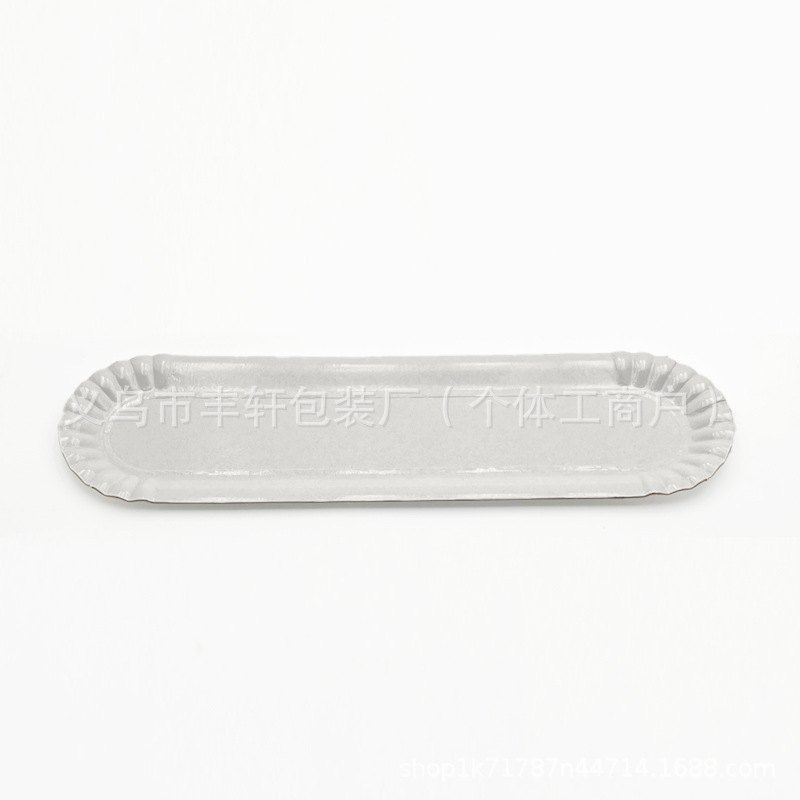 Transfronterizo exclusivo bandeja de papel rectangular desechable bandeja de aluminio dorado bandeja de barbacoa a prueba de aceite bandeja de picnic