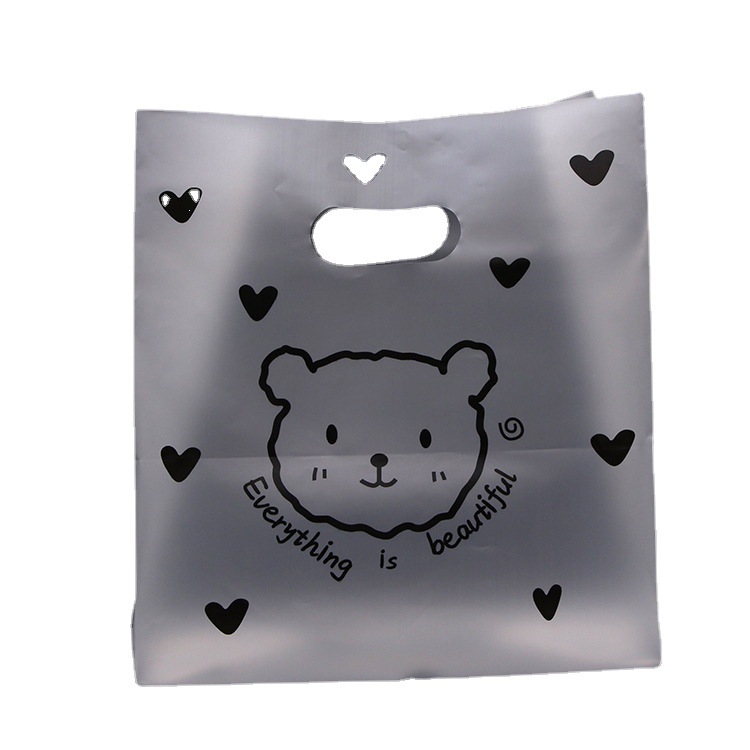 Oso de dibujos animados transparente bolsa de plástico creativo cosméticos joyería regalo bolsa de embalaje bolsa de compras image 7