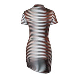 (Трансграничная торговля), сексуальное платье, летняя длинная юбка, европейский стиль, в обтяжку, короткий рукав, с акцентом на бедрах, на шнурках