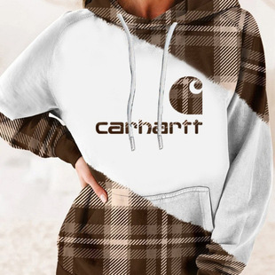 Europe and the United States cross-border foreign trade Amazon 3D leopard sleeve letter printing long sleeve hoodie ladies casual sweater coat