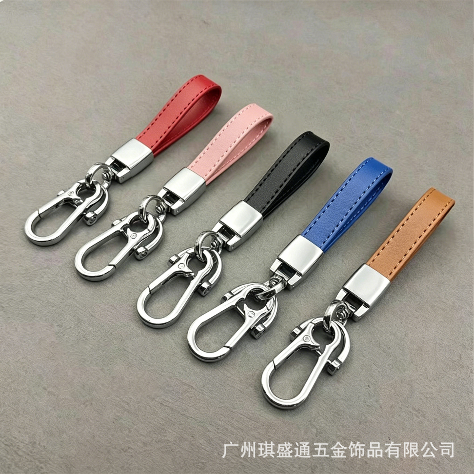 厂家直售压印图案文字汽车金属钥匙扣车用防丢钥匙链挂件饰品钥匙