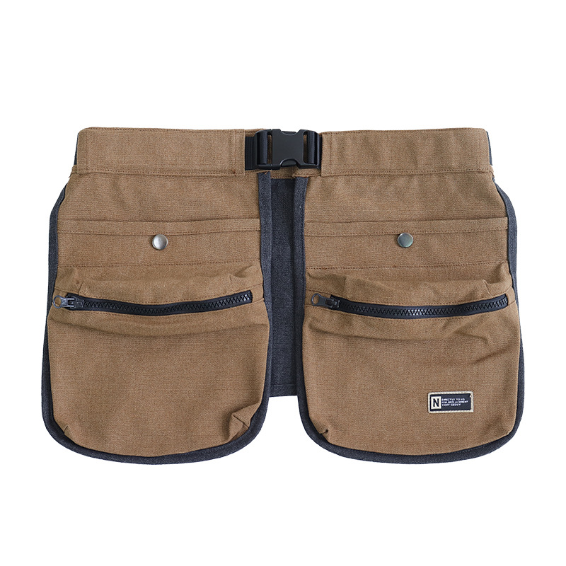 Amazon transfronterizo nuevo multifuncional bolsa de cintura bolsa de escuela cremallera multibolsillo picnic al aire libre delantal corto