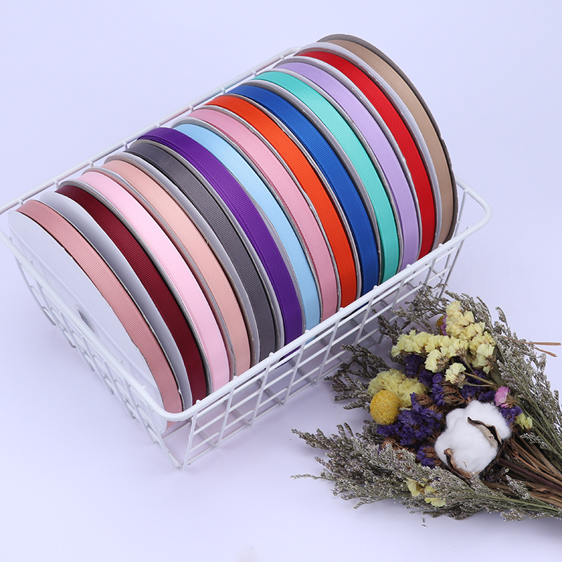 Engrosamiento 1,2 cm de alta densidad costilla cinta arco DIY cinta fruta caja de regalo embalaje cinta de color Ropa Accesorios