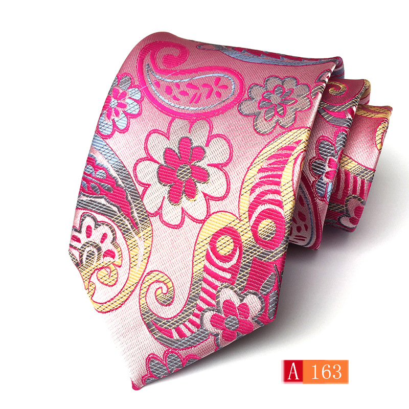 FUENTE fabricante poliéster jacquard material de los hombres corbata flor grande oreja moda corbata de moda en stock al por mayor