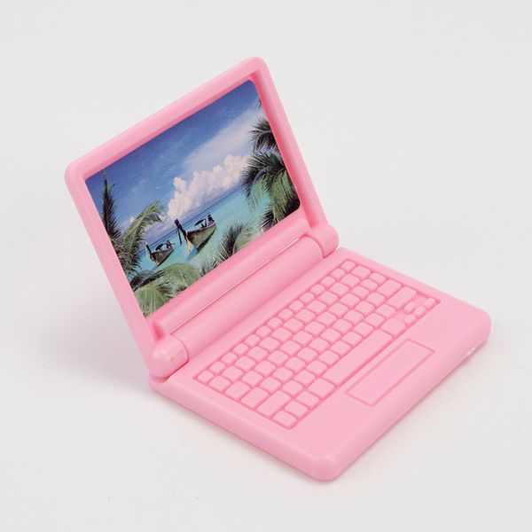 small cartoon realistic laptop