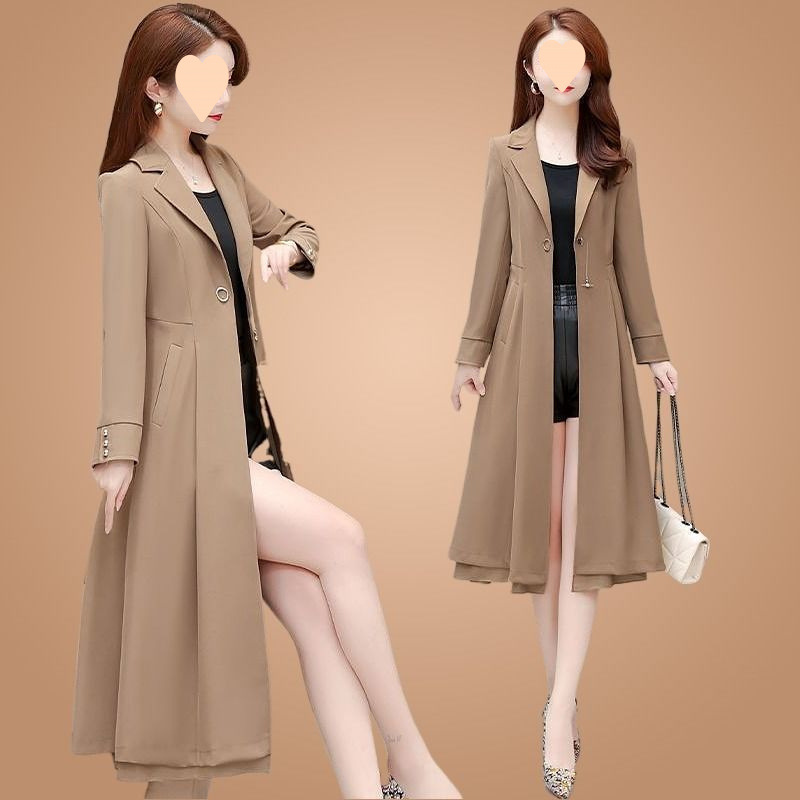 【Lineed】Trench coat coat for women Spring and Autumn 2025 new middle-aged mother too high-end mid-length top for women