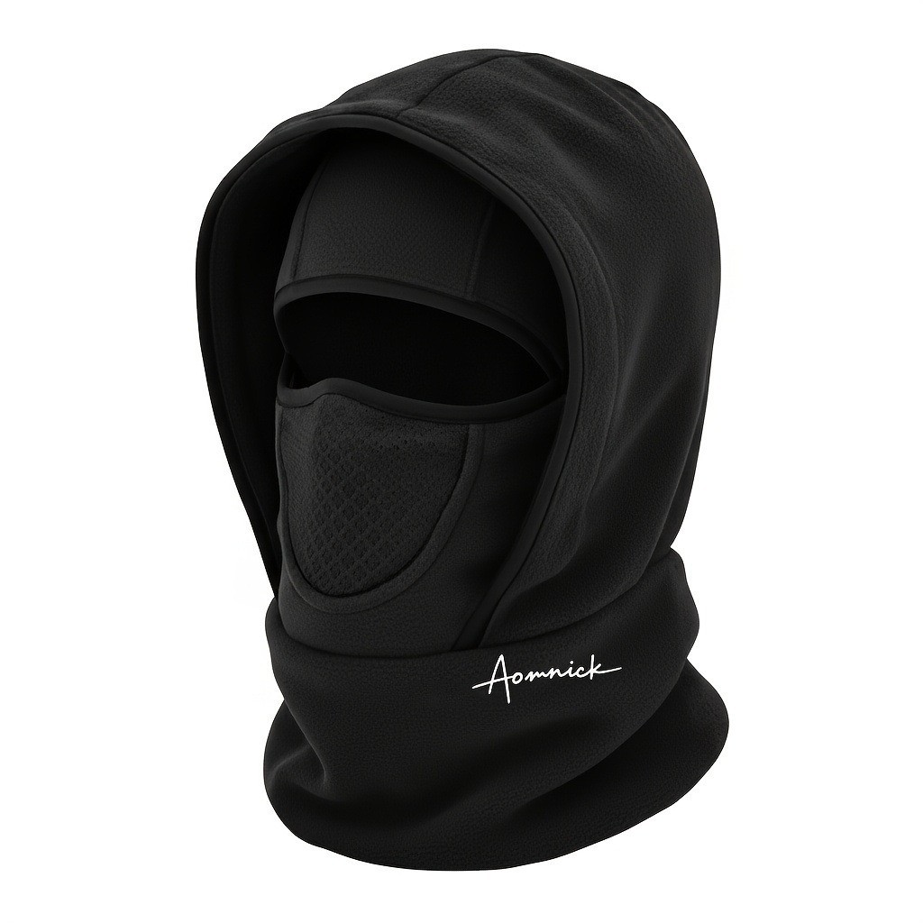 Gorro Balaclava Integrado Térmico de Poliéster Cortavientos para Ciclismo en Invierno