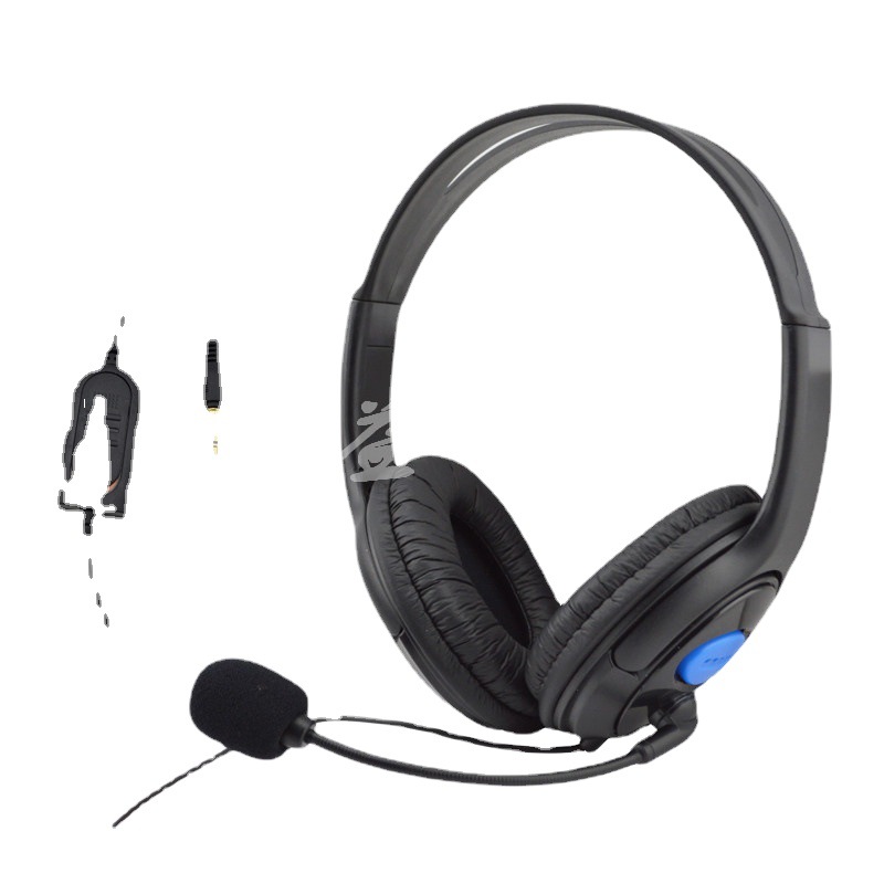 厂家直销 PS4游戏耳机 头戴式耳麦3.5MM电脑耳机 PS4双边耳机|ru