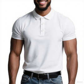 TEMU跨境外贸男t恤短袖男装夏季透气凉爽速干POLO衫衣服批发上衣