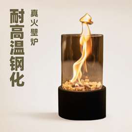 跨境热销桌面小型酒精真火壁炉便携观赏取暖火坑tabletop firepit